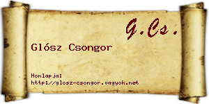 Glósz Csongor névjegykártya